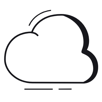 Cloud, Animated Icon, Black
