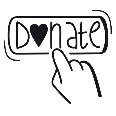 Donate Button, Animated Icon, Black