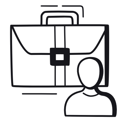 Briefcase Portfolio, Animated Icon, Black