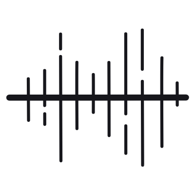 Waveform Path, Animated Icon, Black