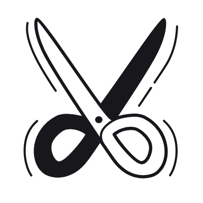 Scissors, Animated Icon, Black