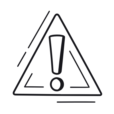 Warning Triangle, Animated Icon, Black