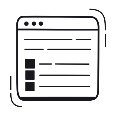 Browser Questionnaire, Animated Icon, Black