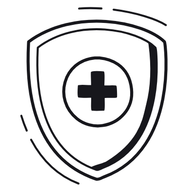 Shield Medical, Animated Icon, Black