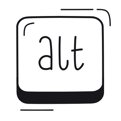 Alt Key, Animated Icon, Black