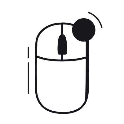 Mouse Click Right, Animated Icon, Black
