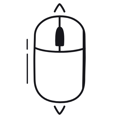 Mouse Scroll, Animated Icon, Black