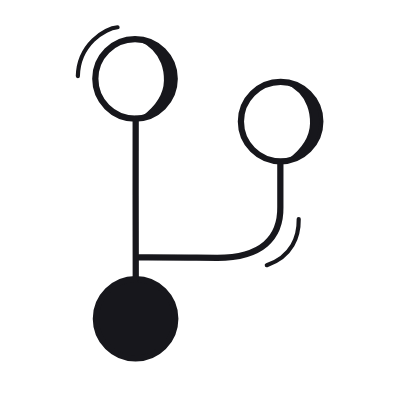 Code Branch, Animated Icon, Black