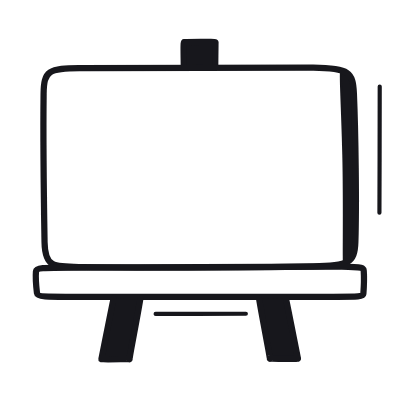 Clean Blackboard, Animated Icon, Black