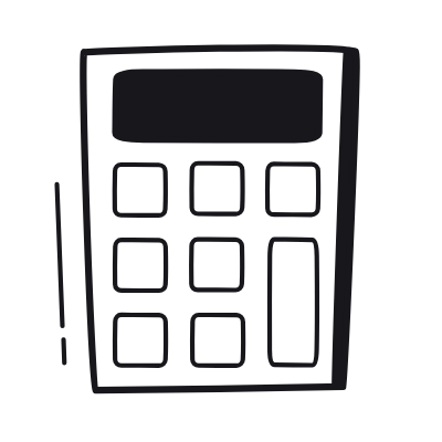 Calculator, Animated Icon, Black