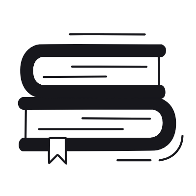 Books, Animated Icon, Black