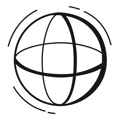 Sphere, Animated Icon, Black