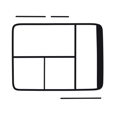 Grid Bento, Animated Icon, Black