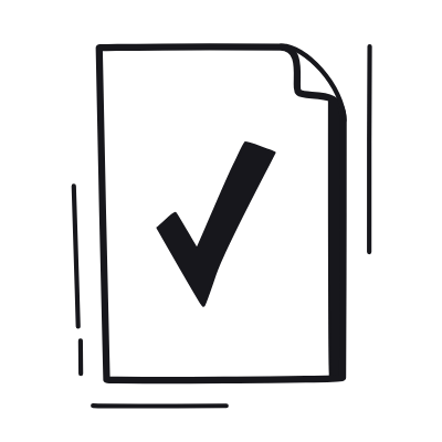File Check, Animated Icon, Black