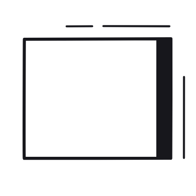 Rectangle, Animated Icon, Black