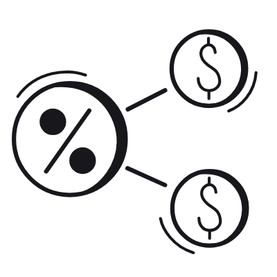 Dividends, Animated Icon, Black