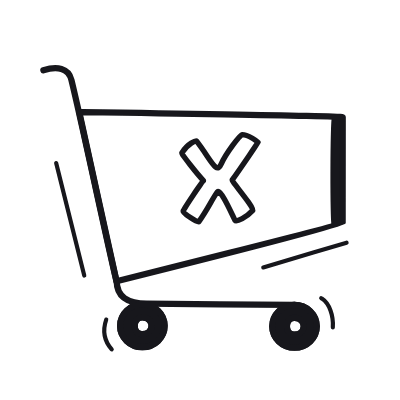 Cart Cross, Animated Icon, Black