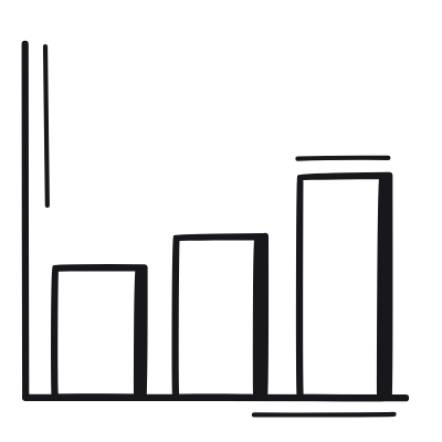 Bar Chart Vertical Grow, Animated Icon, Black