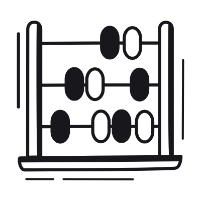 Abacus, Animated Icon, Black