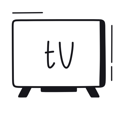 TV, Animated Icon, Black