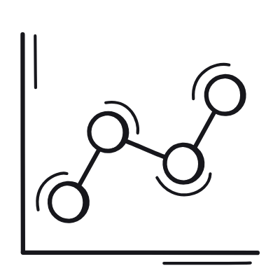 Line Chart Grow, Animated Icon, Black