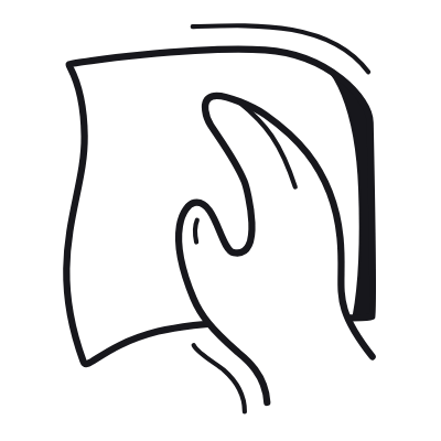 Hand Wiping, Animated Icon, Black