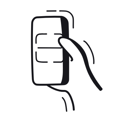 Smartphone QR Code, Animated Icon, Black