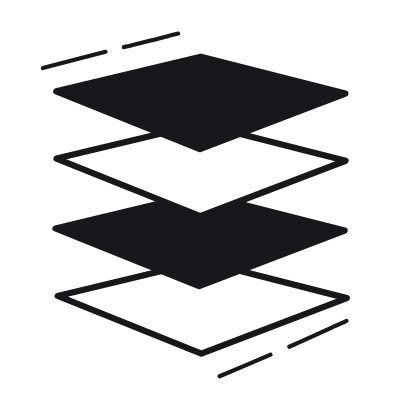 Layers, Animated Icon, Black