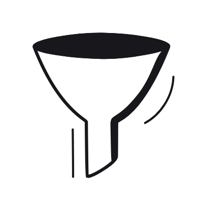 Funnel, Animated Icon, Black