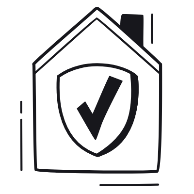 Home Shield, Animated Icon, Black