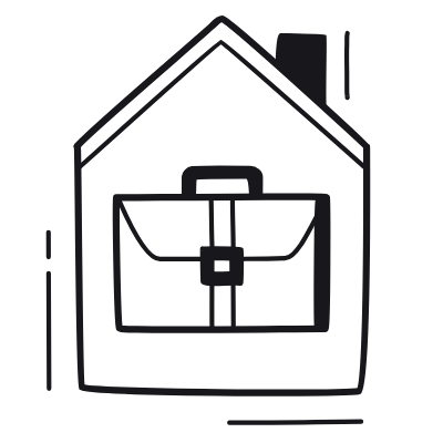 Home Briefcase, Animated Icon, Black