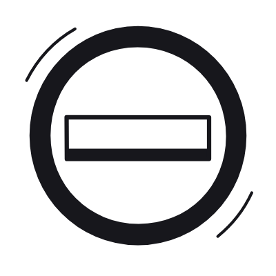 No Entry, Animated Icon, Black
