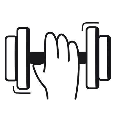 Weightlift, Animated Icon, Black