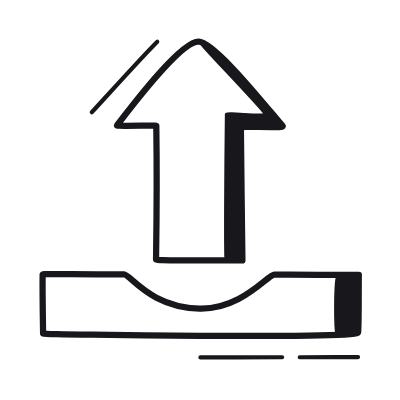 Upload, Animated Icon, Black