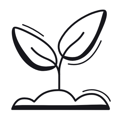 Growing Plant, Animated Icon, Black