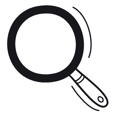 Magnifier, Animated Icon, Black