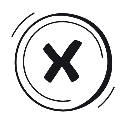 Error Cross, Animated Icon, Black