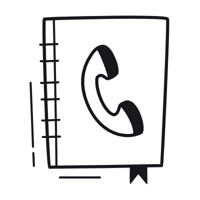 Phone Book, Animated Icon, Black
