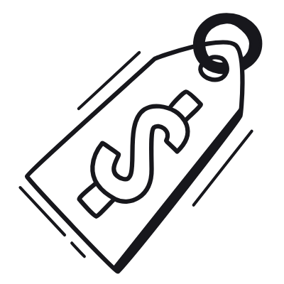 Dollar Price Tag, Animated Icon, Black