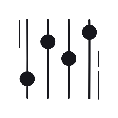 Sliders Vertical, Animated Icon, Black