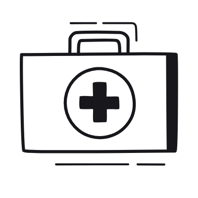 First Aid Kit, Animated Icon, Black