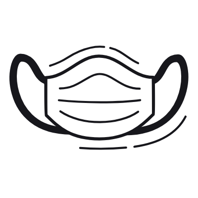 Medical Mask, Animated Icon, Black