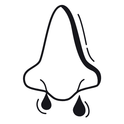 Runny Nose, Animated Icon, Black