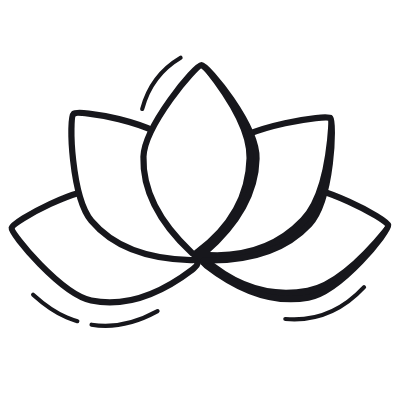 Spa Flower, Animated Icon, Black