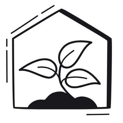 Greenhouse, Animated Icon, Black