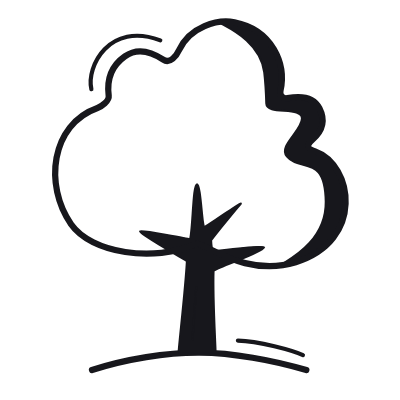 Tree, Animated Icon, Black
