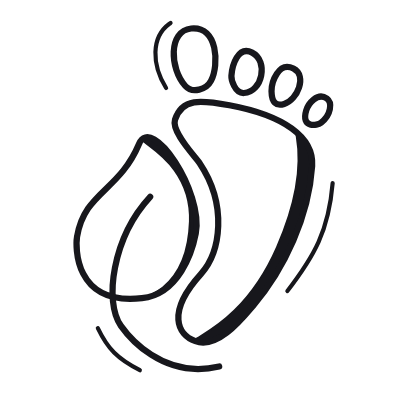 Carbon Footprint, Animated Icon, Black