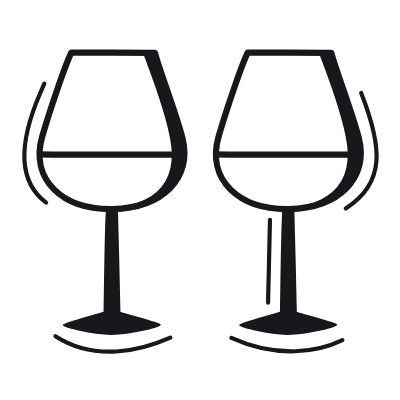 Cin Cin, Animated Icon, Black