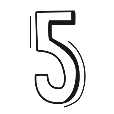 5, Animated Icon, Black