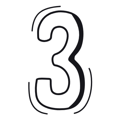 3, Animated Icon, Black